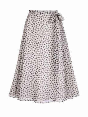 Shanty Polka Dot Layered Skirt Size 10 Sheer Overlay Tie Waist Black White